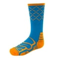 thumbnail image 2 of Brybelly SSOC-007L Basketball Compression Socks, Blue & Orange - Large, 2 of 6