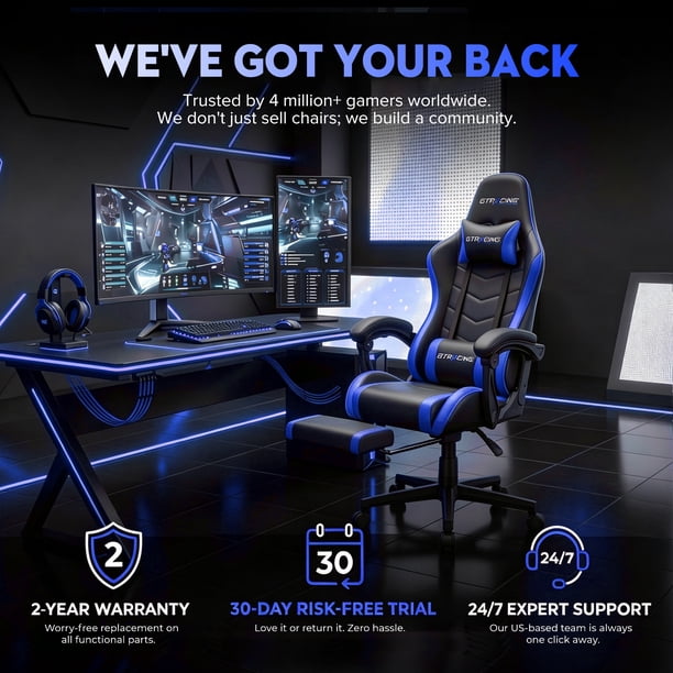 Free Shipping! GTRACING GTWD-200 Ergonomic Gaming Chair with