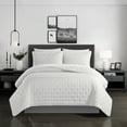 thumbnail image 3 of Chylar 3 Piece Quilt Set Tufted Cross Stitched Design Bedding - Pillow Shams Included, 3 of 8