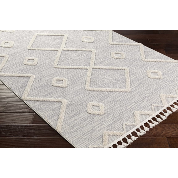 BoutiqueRugs Cauldwell Southwestern Area Rug - Gray, Ivory - 9'2" x 12'