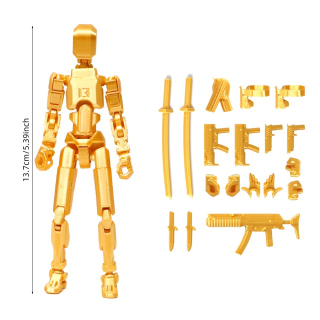 Figura de acción de Robot 3D impresa con articulación completa para detener el movimiento, muñeco de la suerte 13, figuras móviles, juguetes para adultos