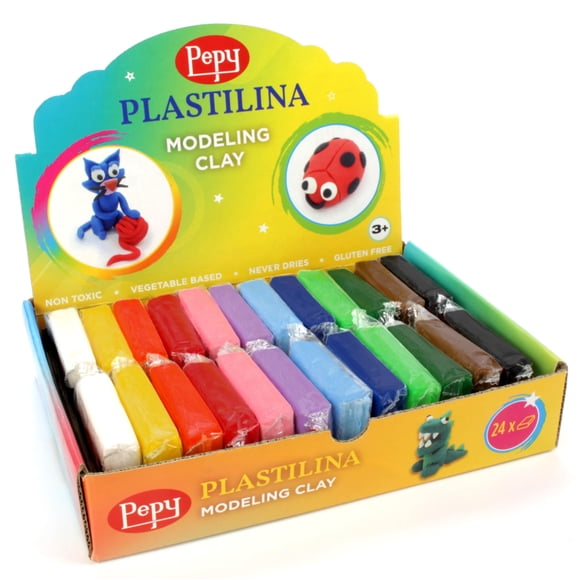 Set de arcilla para modelar Pepy Plastilina, 24 barras, 40 g, multicolor