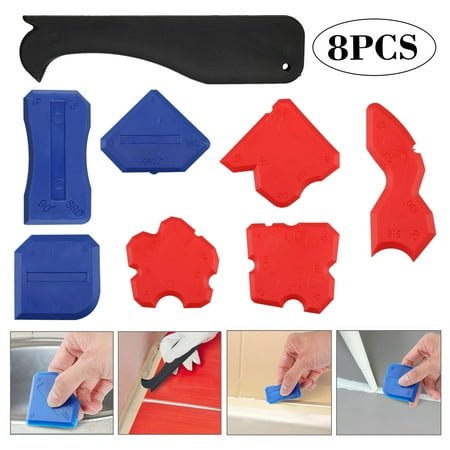 Perfect Tool - TSV 8 Pieces Caulking Tool Kit Silicone Sealant Finishing Tool Grout Scraper Caulk Remover, perfect for Kitchen Bathroom Fitter Sink