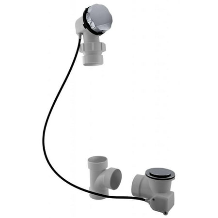 

Westbrass Sch. 40 PVC 35 in. Cable Drive Bath Waste - Ball Joint Head in Polished Chrome