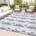 thumbnail image 2 of Takywep 5x8ft Blue and White Area Rug, Black and White Indoor Outdoor Rug, Washable Polypropylene, Non-Slip, Moroccan Geometric Design, Low-Pile, Quick-Dry, 2 of 8