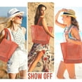 thumbnail image 6 of Women's Large Mesh Beach Tote Bag - Sandproof Foldable with Inner Pockets | 24L Lightweight Pool Bag, 6 of 15