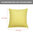 thumbnail image 4 of PiccoCasa 18" x 18" Cotton Linen Throw Pillowcases Set of 2, Yellow, 4 of 8