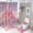 style-3, variant on Pink Paris Eiffel Tower Scene Shower Curtain Sets Non-Slip Rugs Bath Mat Toilet Cover U Shaped Mat 4 Pcs