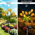 thumbnail image 4 of Rirool Solar Garden Lights Outdoor, 2 Pack Solar Tulip Lights with 14 Flowers, IP65 Waterproof LED Stake Light for Yard, Pathway, Patio, Landscape (Yellow), 4 of 8