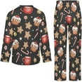 thumbnail image 5 of Top-kevin Women Long Sleeve Pajama Set Comfy Pjs Sets Christmas Cupcakes Candy Canes 2 Piece Lounge Set, 5 of 12