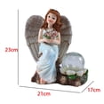thumbnail image 3 of Estatuilla de Ángel creativa, estatua de Ángel 3D vívida, lámpara Solar artística para dormitorio, hogar, oficina, escritorio, decoración de jardín, Sunnimix Escultura de estatuilla de ángel, 3 of 8