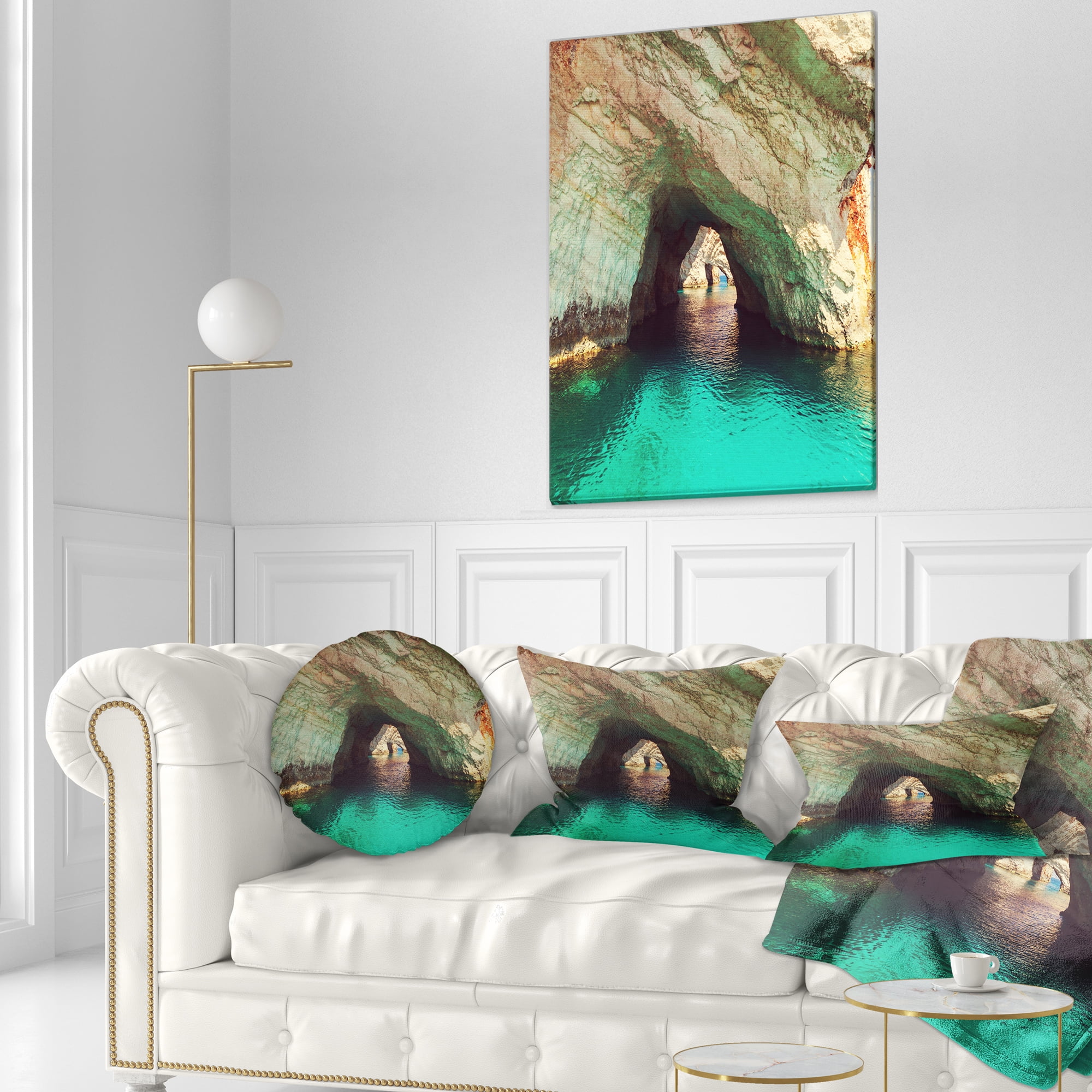 Designart 12" x 20" Brown Polyester Throw Pillow