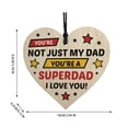 thumbnail image 3 of Dusknt Father'S Day Wooden Heart Shaped Pandant, Diy Paintable Wooden Tag Ornament, Natural Wood Creative Craft Hanging Decor, Lightweight Reusable Wall Home Decoration Gift for Dad, 3 of 6