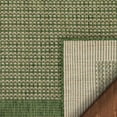 thumbnail image 6 of Well Woven Medusa Odin Solid & Striped Green 2'7" x 9'10" Indoor/Outdoor Flat-Weave Runner Rug, 6 of 8