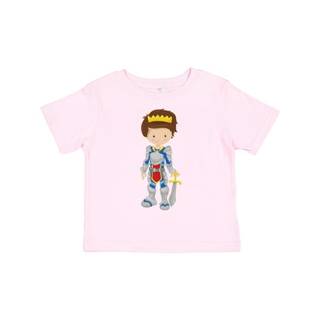 

Inktastic Prince King Knight Crown Sword Brown Hair Gift Toddler Boy Girl T-Shirt