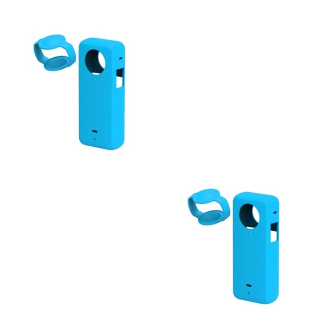 Funda de silicona Ligera Methold para cámara Insta 360 X3 color Azul 2Conjunto