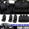 thumbnail image 4 of Universal artificial leather car seat cover in PU leather, set of 4 black QPUION, 4 of 5