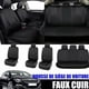 thumbnail image 4 of Apuakthei - Funda universal de cuero sintético para asiento de coche, 4 piezas, color negro QPUION, 4 of 5