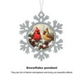 thumbnail image 3 of Red Cardinal Birds Metal Christmas Ornament Winter Holiday Hanging Christmas Tree Ornaments Metal Christmas Ornaments Tree Decor Gifts for Friends Coworkers Employees Family, 3 of 8
