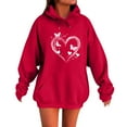 thumbnail image 2 of Valentine Hoodies for Women Long Sleeve Shirts Spring Clothes 2026 Outfits Crewneck Heart Printed Sweatshirts Fashion Clothing, 2 of 3
