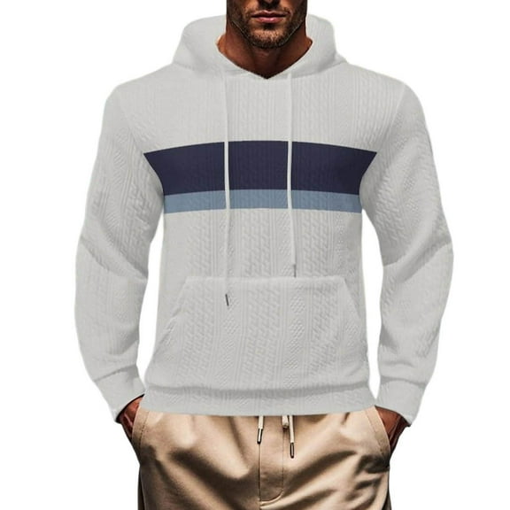 FDGIU Men's Oversized Hooded Sweatshirt - 2025 Fall Fashion Athleisure, Breathable Long Sleeve Pullover for Gym/Casual Wear, Loose Fit Streetwear