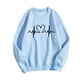 thumbnail image 1 of ICHUANYI Clearance Fashion Women's Printing Casual Long Sleeve Round-Neck Shirt Tops(Light Blue, S) ICHUANYI WER2023081502274, 1 of 2