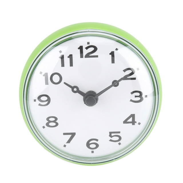 Mini Waterproof Wall Clock Indoor Wall Clock with Suction Cup Modern Silent Small Wall Clock for Home Decoration(??)