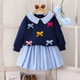thumbnail image 3 of WOYY Toddler Girls Outfits School Bow Sweatshirt Pleated Skirt Set, 2 Piece, Sizes 2-3T, 3 of 8