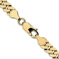 thumbnail image 3 of Diamond2Deal 14K Yellow Gold 6.1 mm Flat Beveled Curb Chain Necklace for Mens 24", 3 of 6