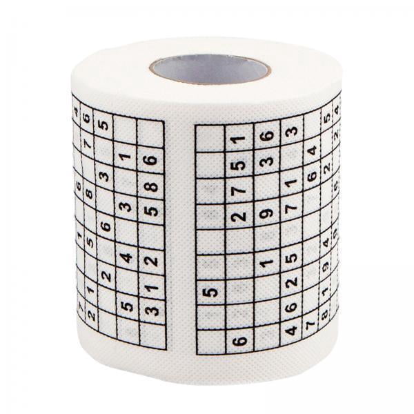 GUOOL 2xSudoku Toilet Paper Roll for Puzzling Puzzle Toilet Paper Funny Toilet Paper 2 Pcs