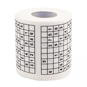 GUOOL 2xSudoku Toilet Paper Roll for Puzzling Puzzle Toilet Paper Funny Toilet Paper 2 Pcs