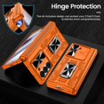 thumbnail image 3 of Funda VEGO con soporte, soporte magnético con anillo de 360° para Galaxy Z Fold 6, naranja, 3 of 5