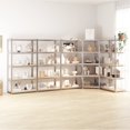 thumbnail image 1 of vidaXL 5-Layer Shelves 5 pcs Silver Steel&Engineered Wood, 1 of 5