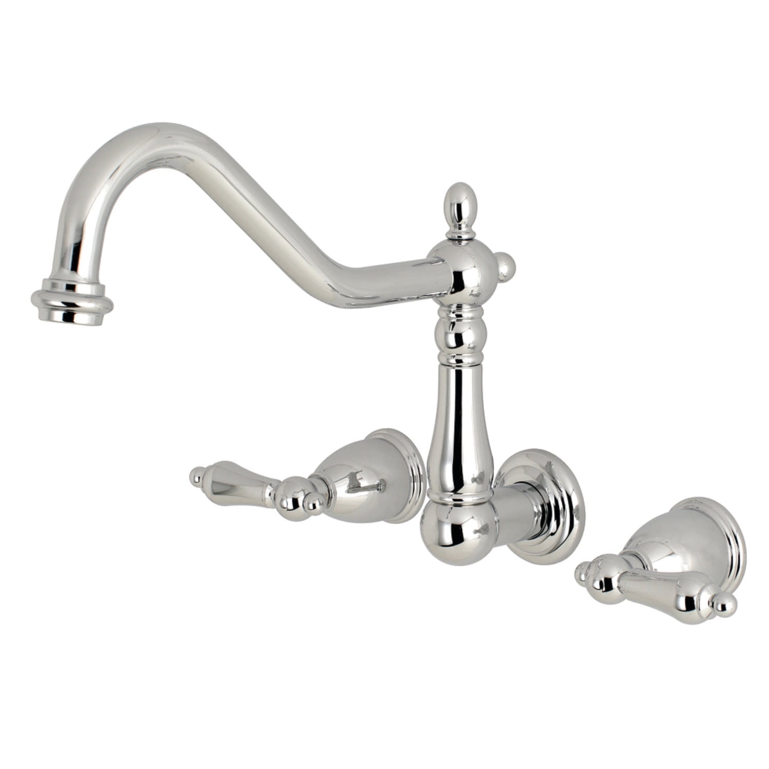 Kingston Brass Ks102.Al Heritage Wall Mounted Tub Filler Chrome