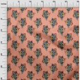thumbnail image 2 of oneOone Silk Tabby Fabric Leaves & Floral Block Printed Craft Fabric BTY 42 Inch Wide, 2 of 4