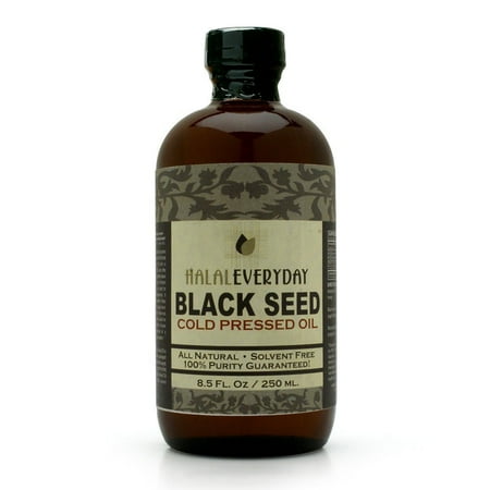 HalalEveryDay Black Seed Oil, Cold Pressed, 8.5 (Best Cold Pressed Rosehip Seed Oil)