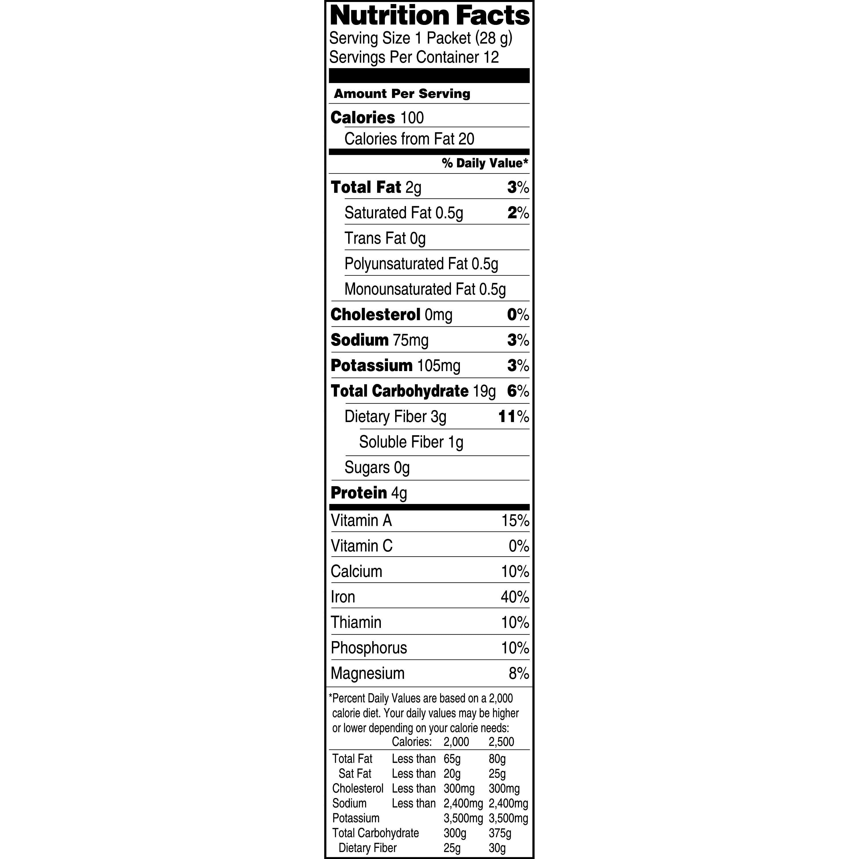 Quaker Instant Oatmeal Hot Cereal, Original, 12 Packets