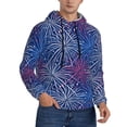 thumbnail image 2 of Naloa Ireworks In The Night Sky Men's Casual Hooded Collar Drawstring Hoodies Pullover Sweatshirts Casual Long Sleeve Shirts-Medium, 2 of 7