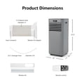 thumbnail image 4 of Giantex 3-in-1 Portable Air Conditioner w/Remote Control, 10000 BTU AC Unit w/Cooling, Dehumidifying, Fan & Sleep Mode, 24H Timer & LED Display, Cools Up to 350 sq.ft, Air Cooler w/ Window Kit, 4 of 10