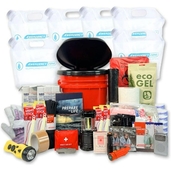 2 Person Hurricane Survival Kit | Disaster Preparedness Kit Packed w/Hurricane Preparedness Items & Hurricane Supplies When You Need It Most