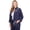 NAVY, variant on Alfred Dunner Womens Embroidered Daisy French Terry Jacket