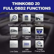 THINKCAR OBD2 Scanner, THINKOBD20 Automotive Code Reader for Check Engine Light with Live Data, DTC Lookup, Emission Test, O2 Sensor, I/M Readiness Scan Tool for OBDII Cars After 1996[Upgrade Version]