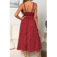 thumbnail image 2 of Summer Sleeveless Slip Dress Women Strapless Bow Button Loose Bandage Pleated Polka Dot Sundress Casual Backless Vestidos, 2 of 5