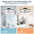 thumbnail image 4 of Ventilador de techo CHAREADA de 20" plegable con luz, 6 velocidades y control remoto, 4 of 7