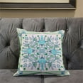 thumbnail image 5 of Paisley Leaf Geo Duo Indoor/Outdoor Pillow with Removable Cover in White Light Blue Green16x16, 5 of 5