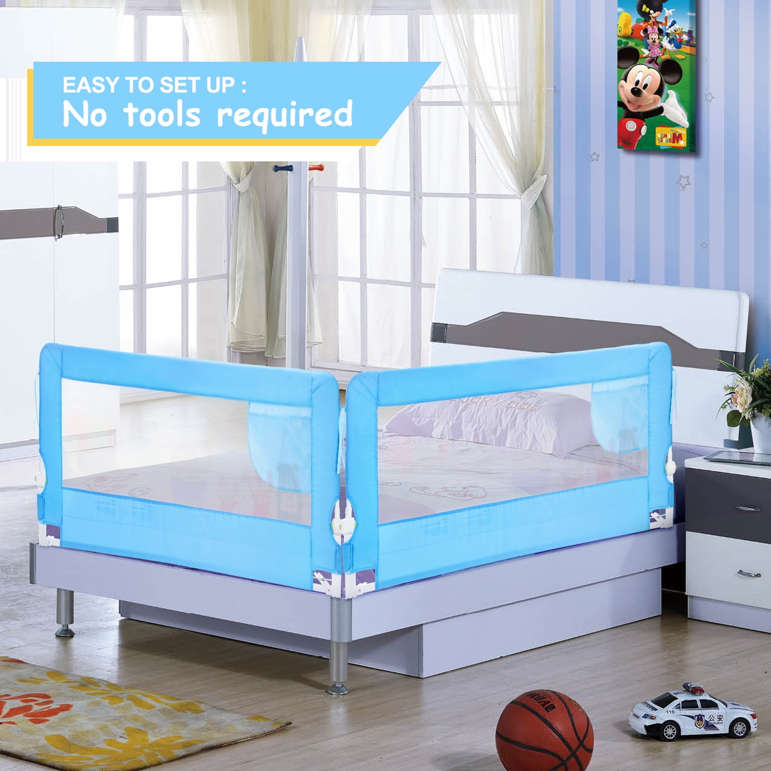 Baby Child Toddlers' Safety Bed Rail Sturdy & Durable Swing Down