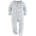 thumbnail image 5 of The Peanutshell Baby Sleep n Play Footed Pajamas for Boys or Girls, Grey Safari, 3 Pack, Newborn to 9 Months, 5 of 7