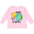 thumbnail image 3 of Inktastic Earth Day Peace Love Earth Boys or Girls Long Sleeve Toddler T-Shirt, 3 of 5