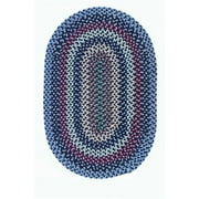 Colonial Mills Set of 13 Blue and Black Handmade Braided Stair Tread Rug 28"