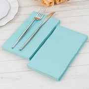 Efavormart 50 Pack | 2 Ply Soft Blue Dinner Party Paper Napkins, Wedding Reception Cocktail Beverage Napkins